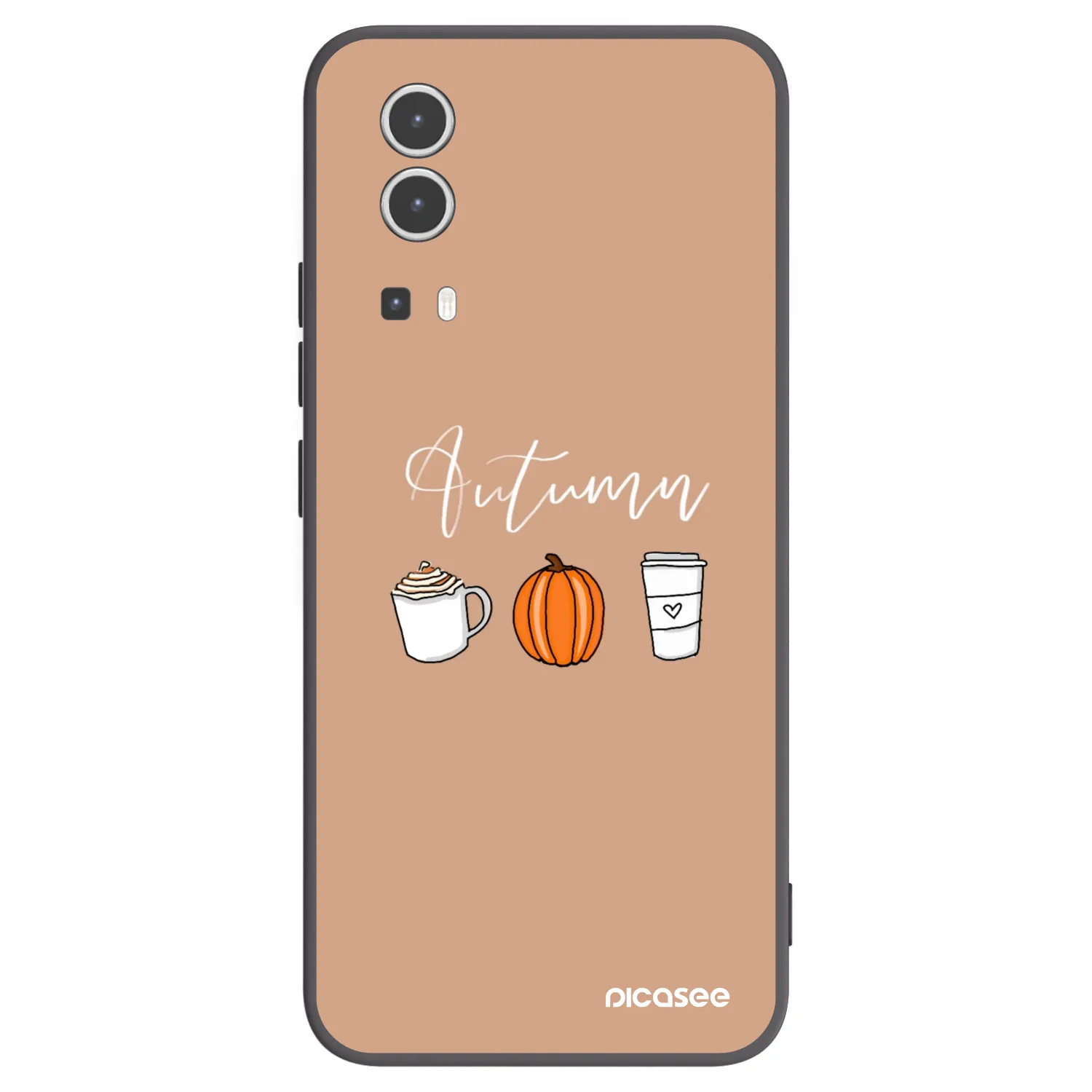 Picasee Μαύρη θήκη σιλικόνης για Vivo Y72 5G - Autumn