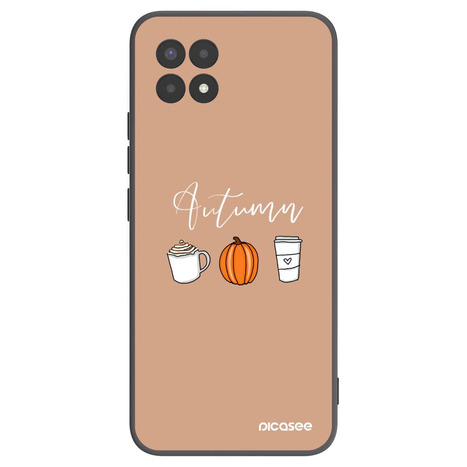 Picasee Μαύρη θήκη σιλικόνης για Realme 8i - Autumn