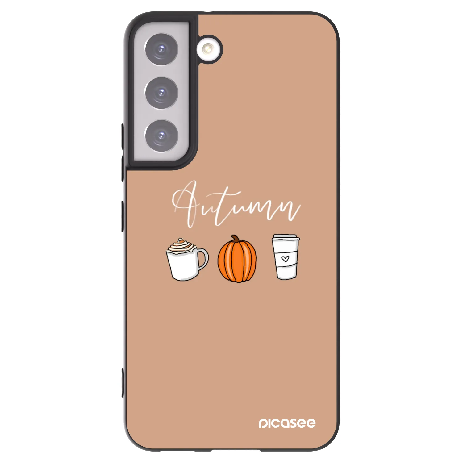 Picasee Μαύρη θήκη σιλικόνης για Samsung Galaxy S22 5G - Autumn