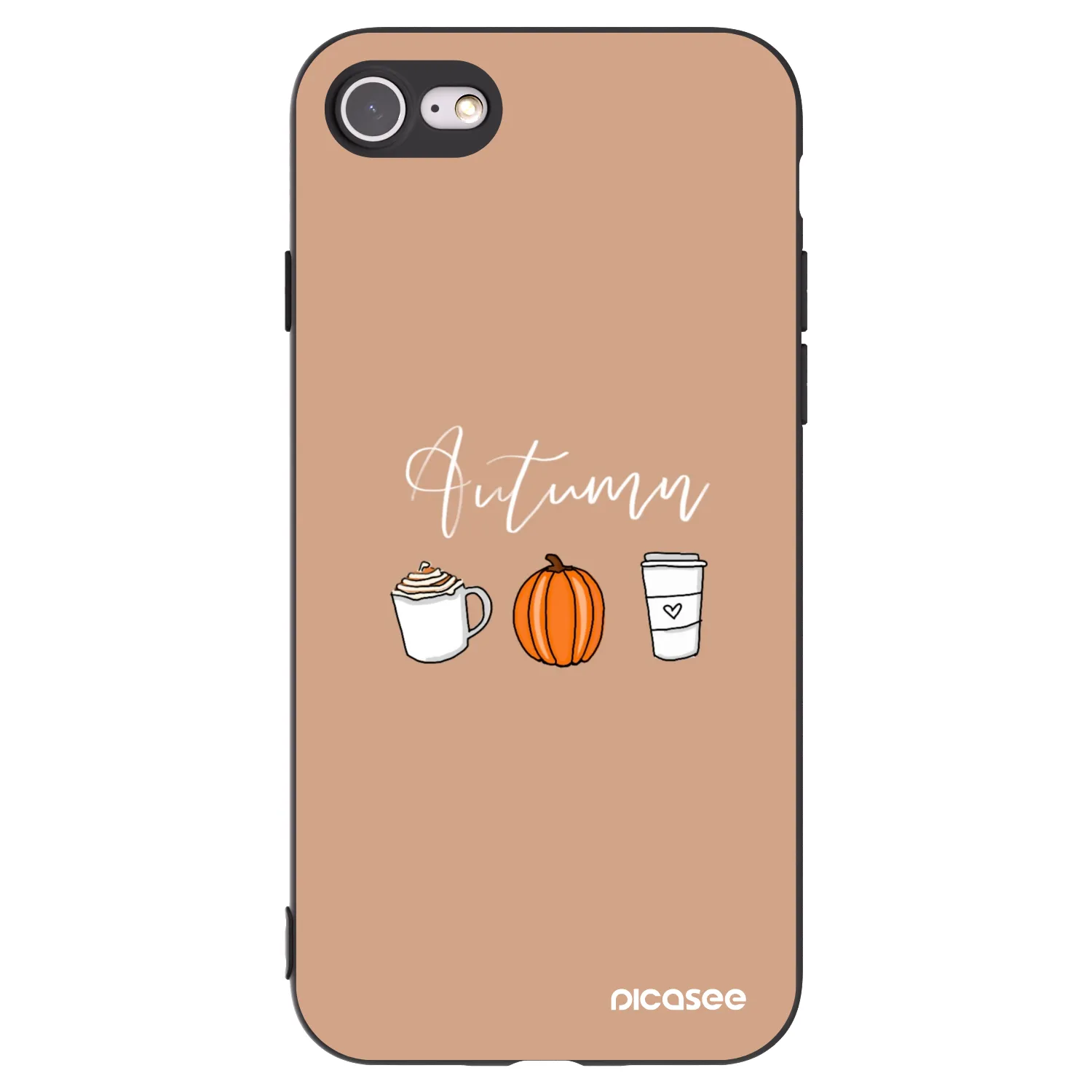 Picasee Μαύρη θήκη σιλικόνης για Apple iPhone SE 2022 - Autumn