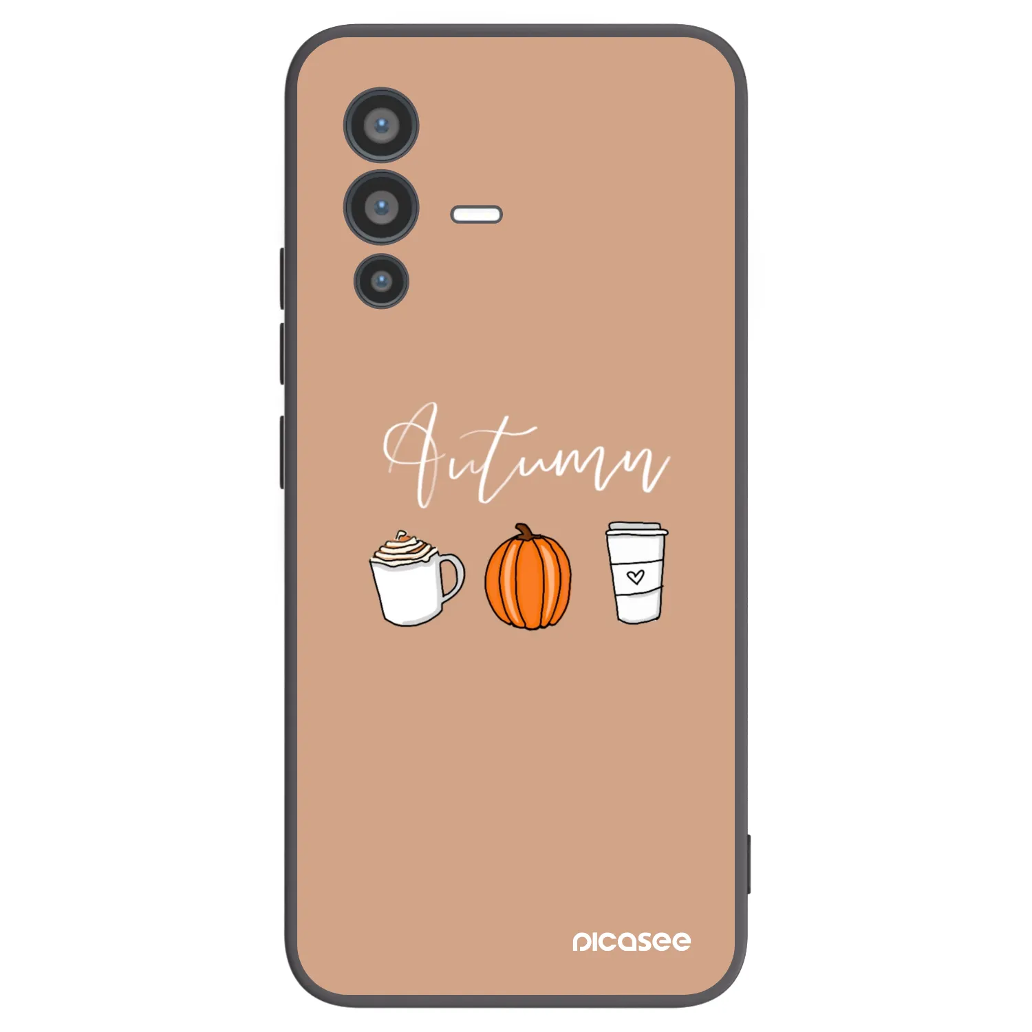 Picasee Μαύρη θήκη σιλικόνης για Vivo V23 5G - Autumn