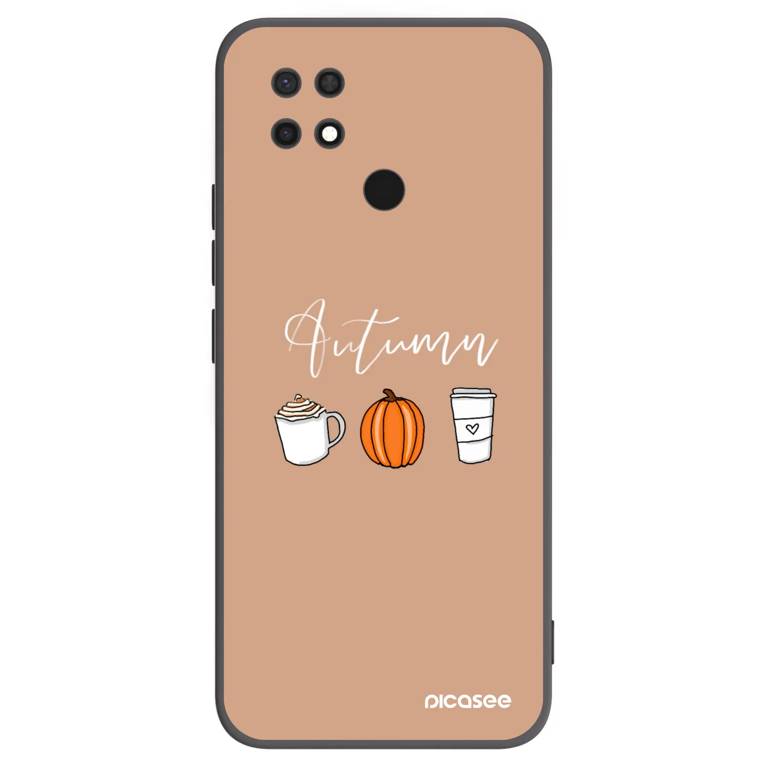 Picasee Μαύρη θήκη σιλικόνης για Xiaomi Redmi 10C - Autumn