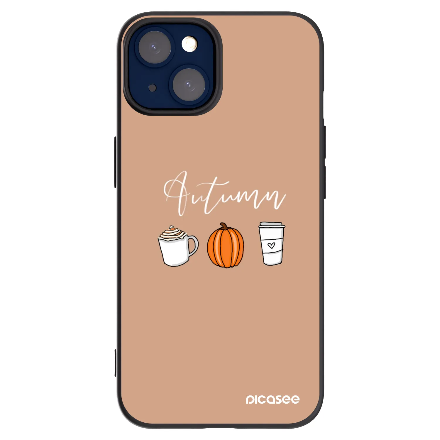 Picasee Μαύρη θήκη σιλικόνης για Apple iPhone 14 - Autumn