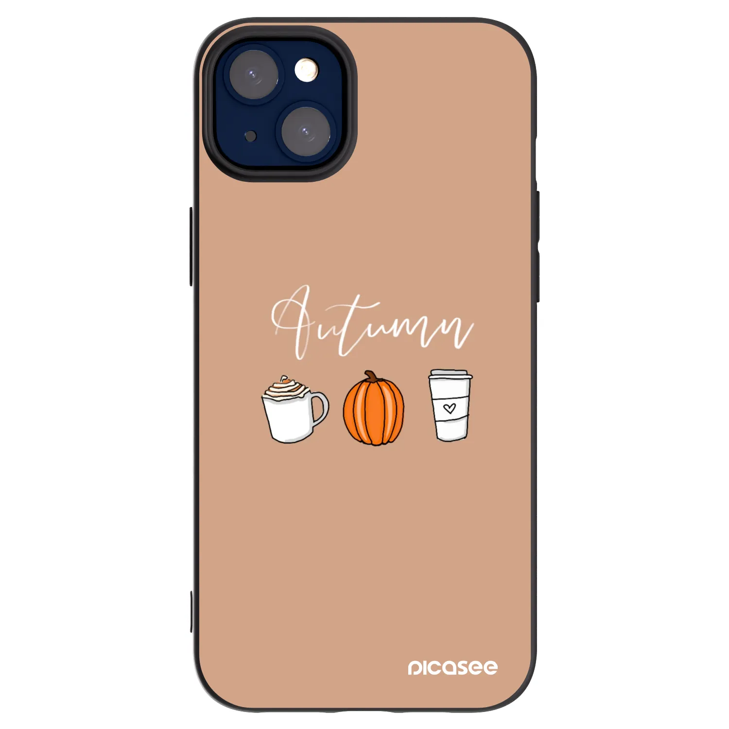 Picasee Μαύρη θήκη σιλικόνης για Apple iPhone 14 Plus - Autumn