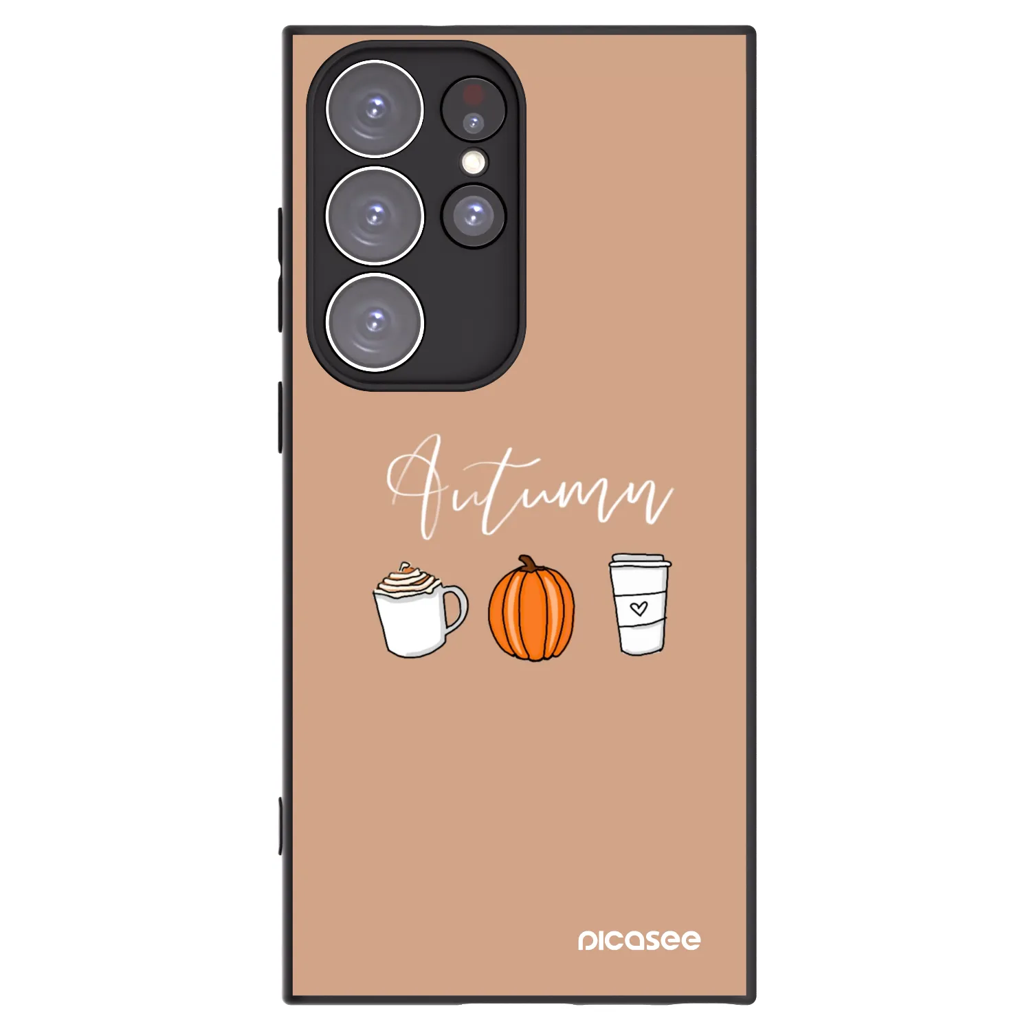Picasee Μαύρη θήκη σιλικόνης για Samsung Galaxy S23 Ultra 5G - Autumn