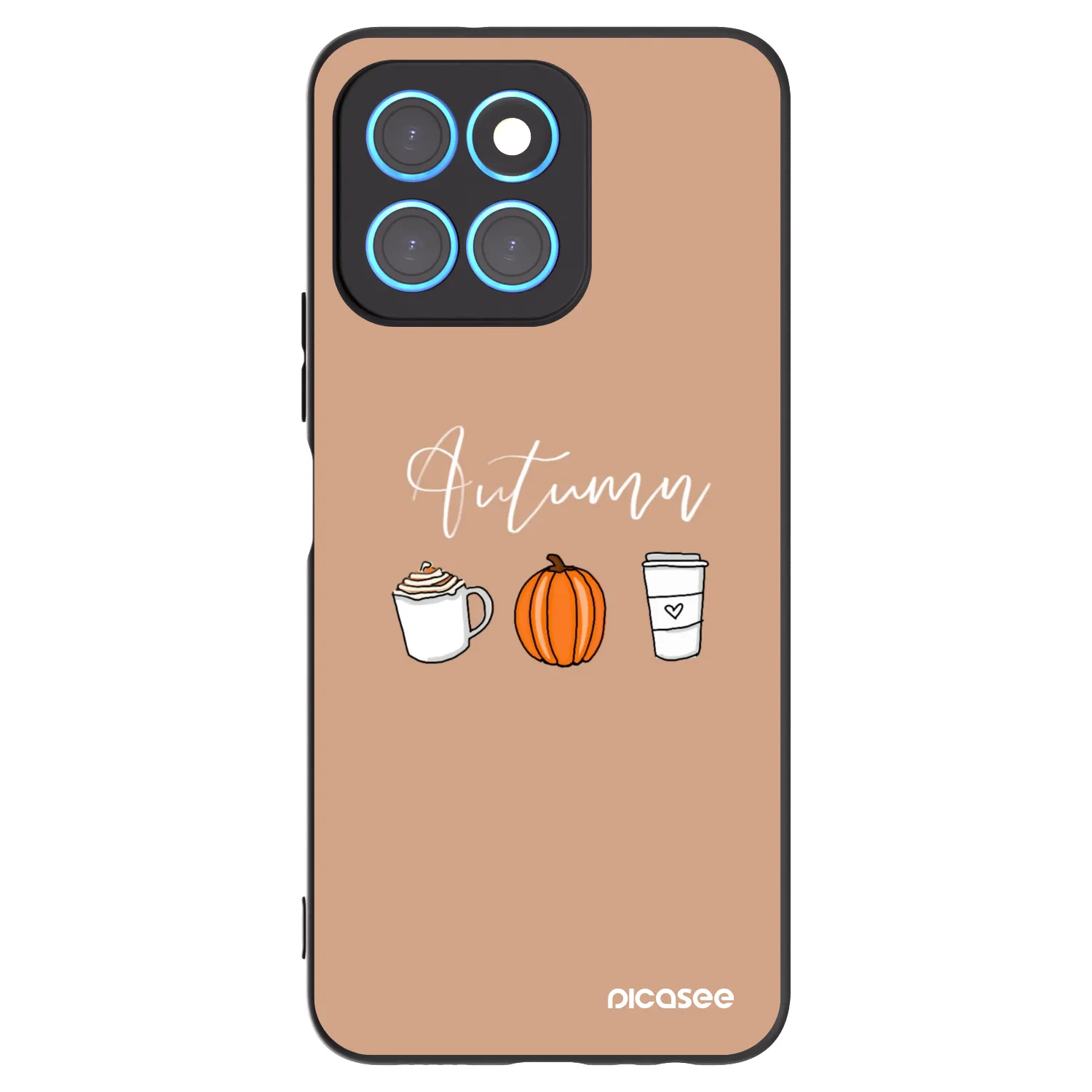Picasee Μαύρη θήκη σιλικόνης για Honor X8 5G - Autumn
