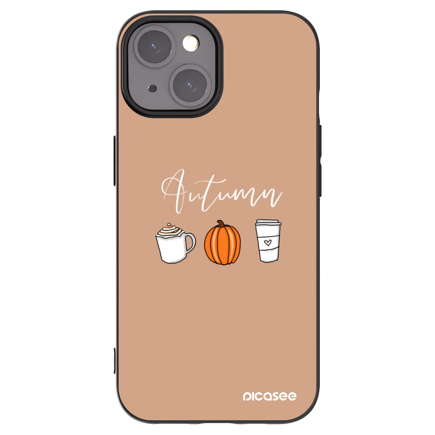 Picasee Μαύρη θήκη σιλικόνης για Apple iPhone 15 - Autumn