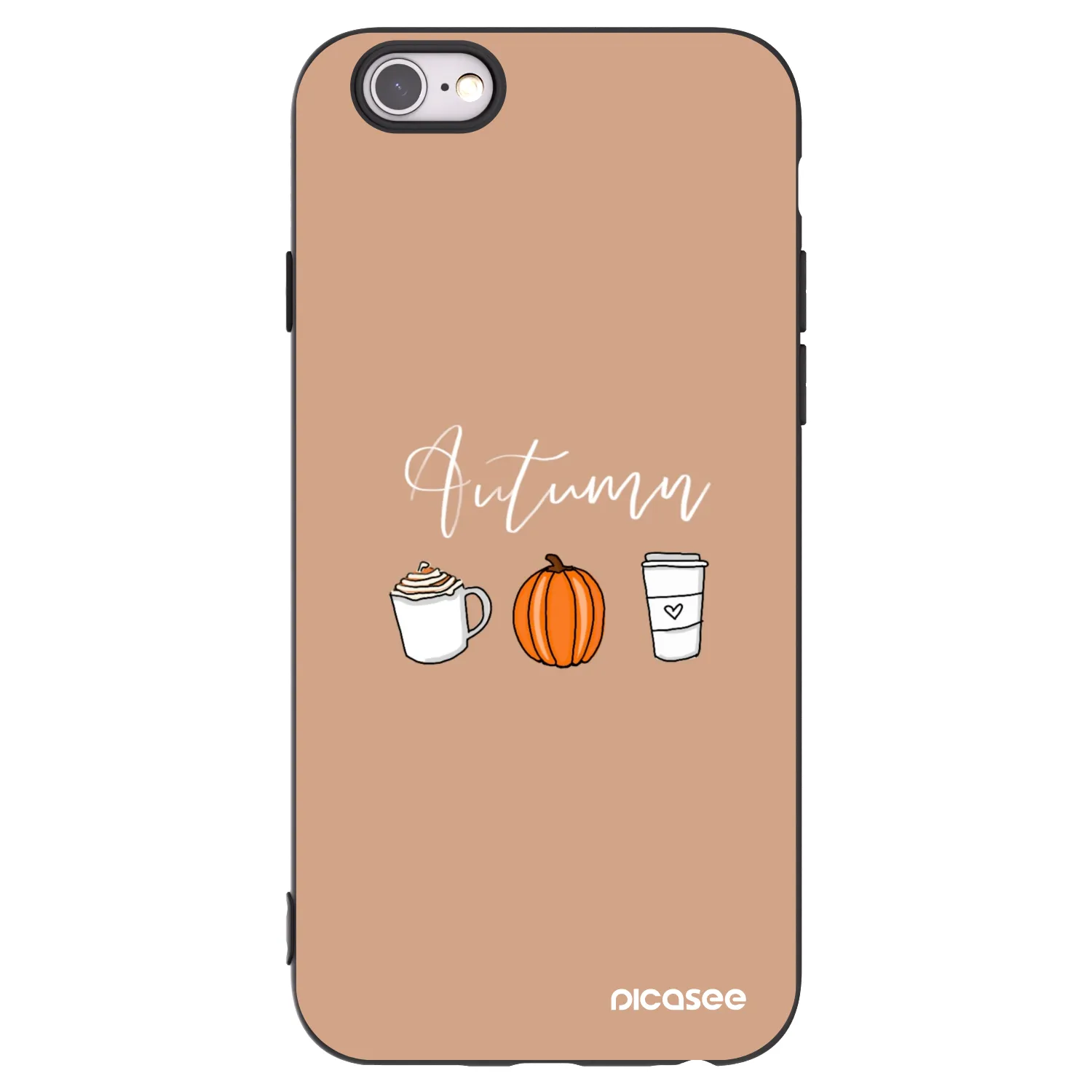 Picasee Μαύρη θήκη σιλικόνης για Apple iPhone 6/6S - Autumn
