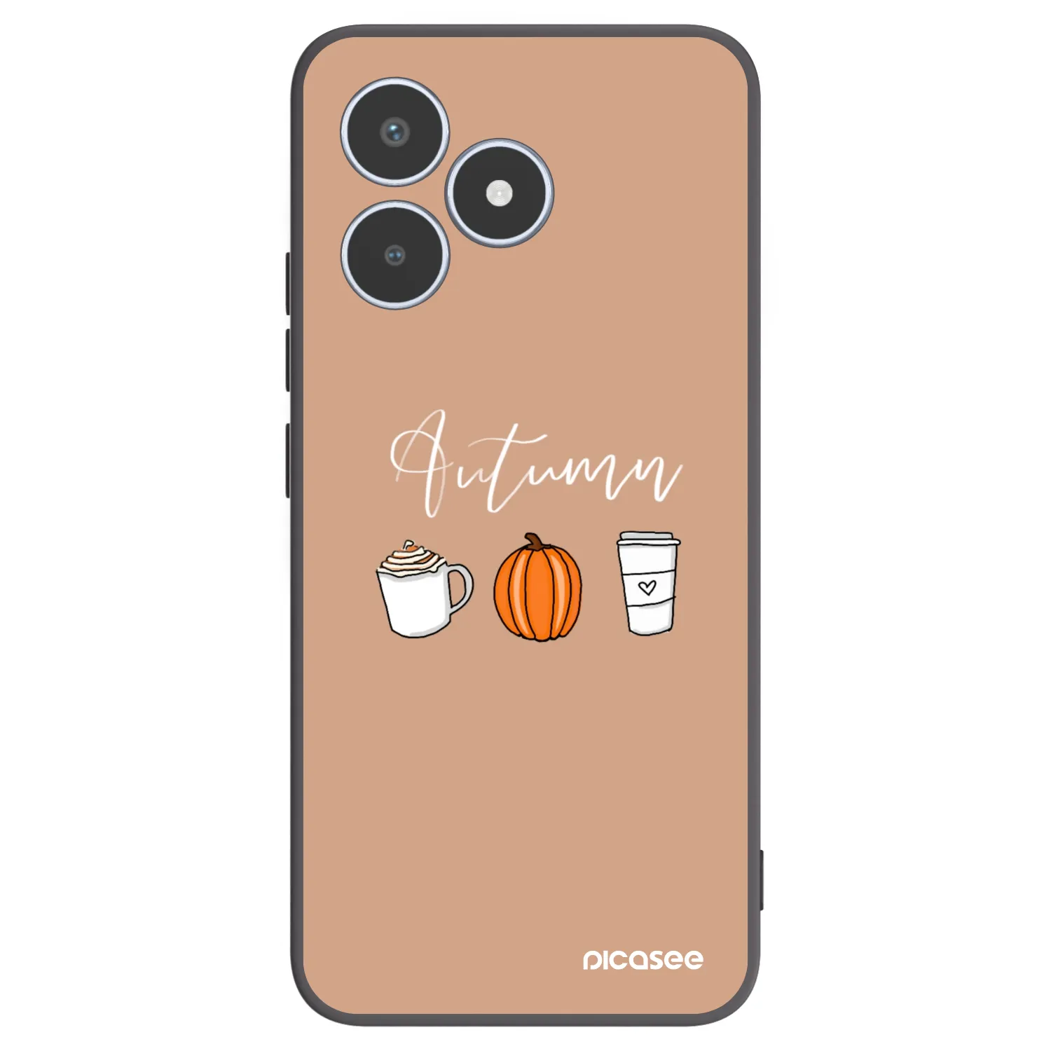 Picasee Μαύρη θήκη σιλικόνης για Realme C53 - Autumn