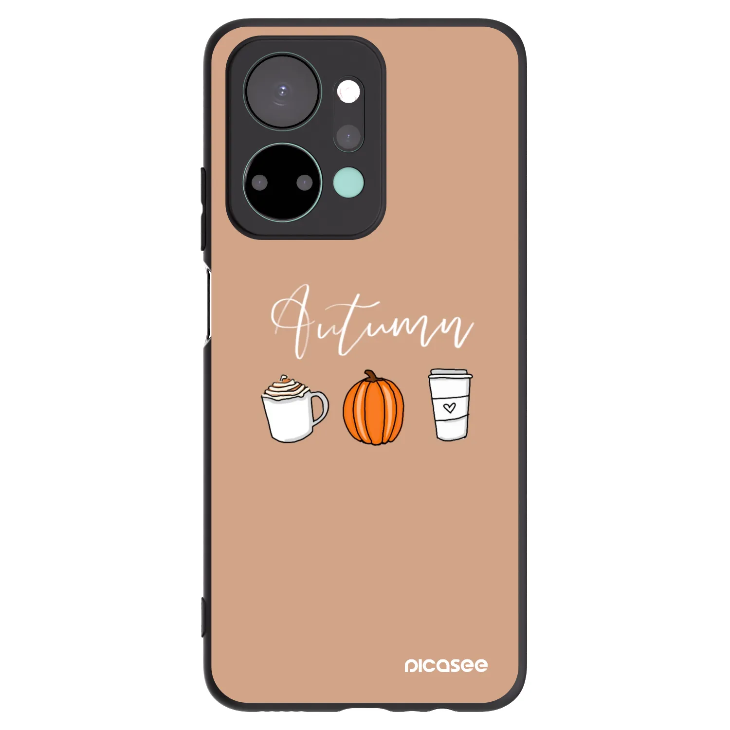 Picasee Μαύρη θήκη σιλικόνης για Honor X7a - Autumn