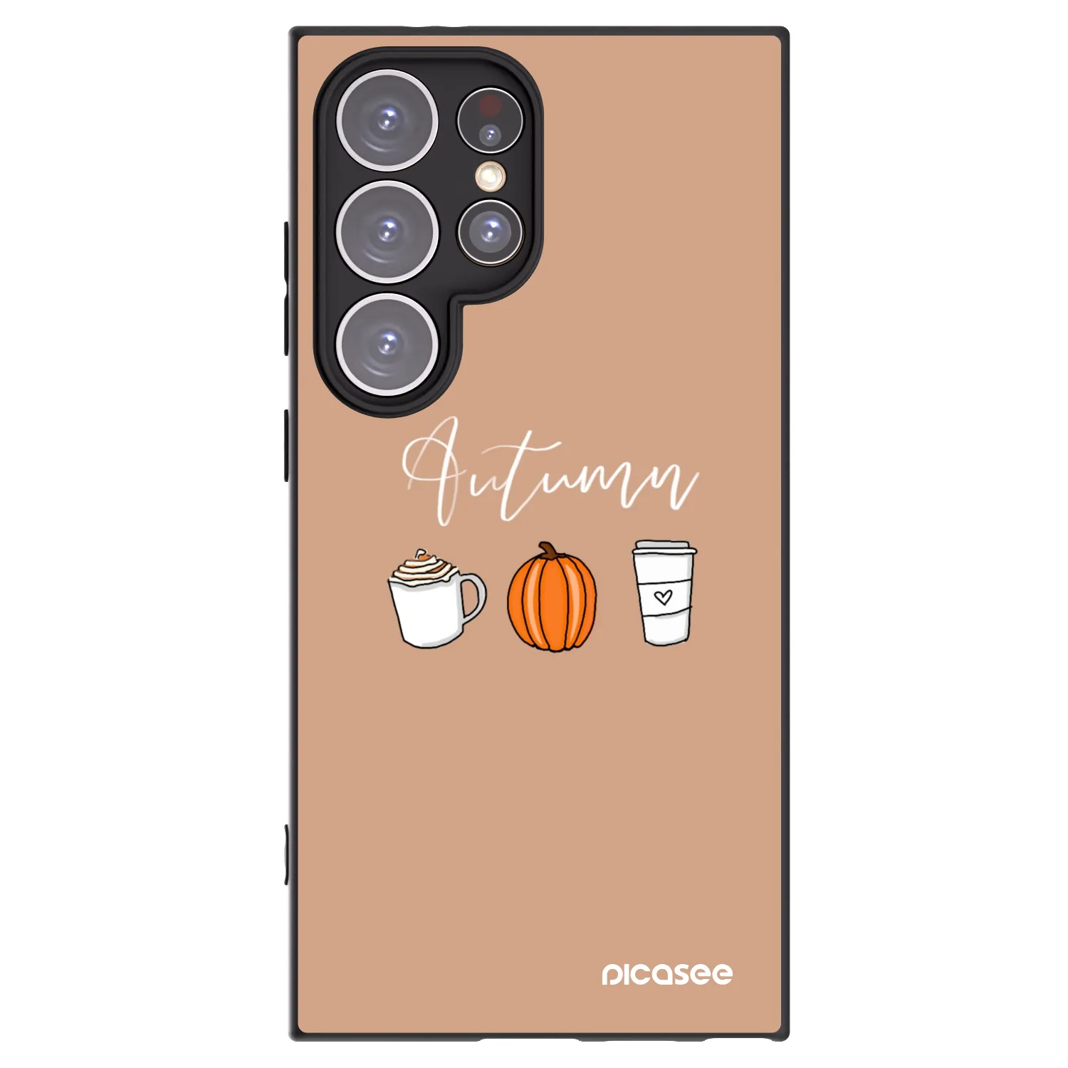 Picasee Μαύρη θήκη σιλικόνης για Samsung Galaxy S24 Ultra S928B 5G - Autumn