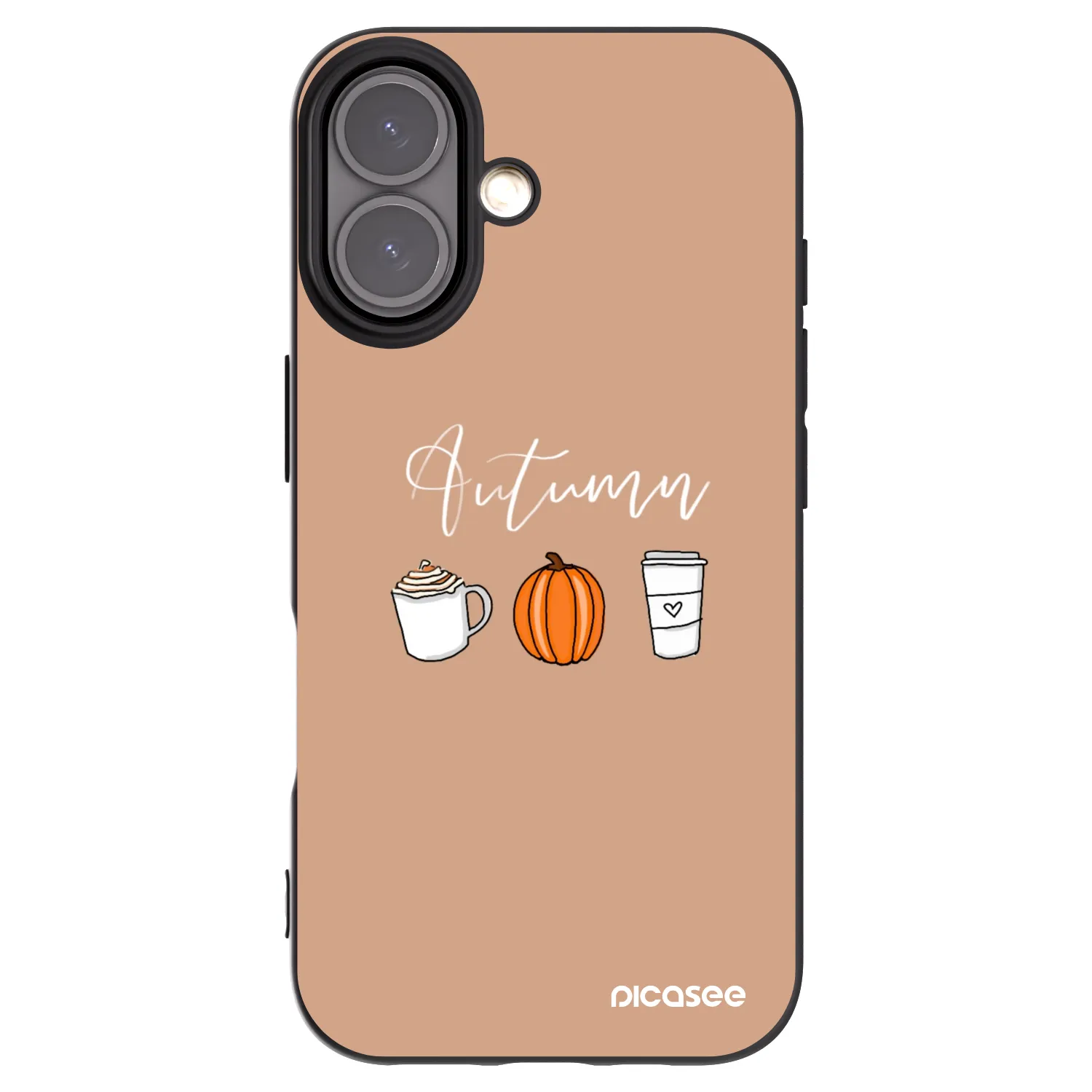 Picasee Μαύρη θήκη σιλικόνης για Apple iPhone 16 - Autumn