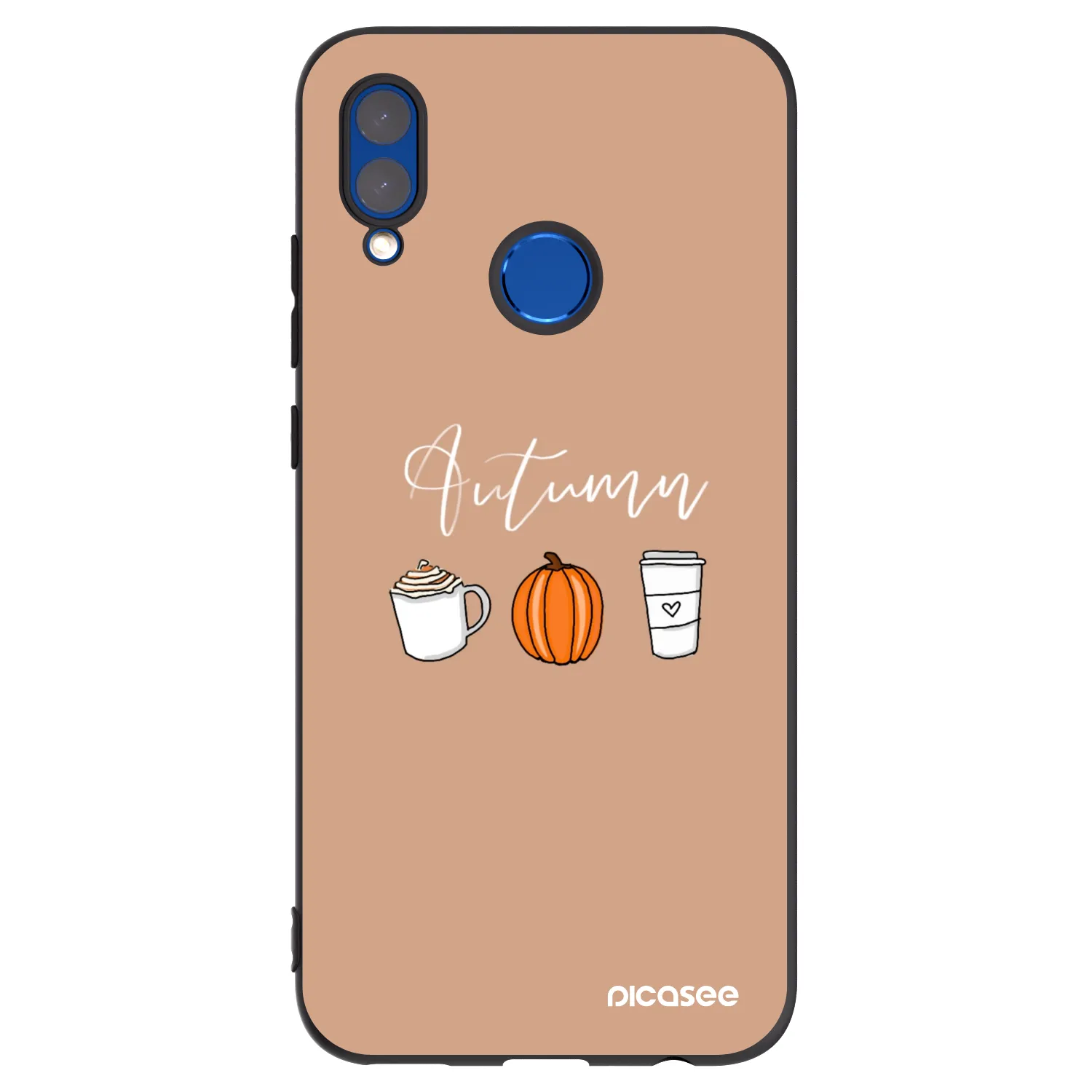 Picasee Μαύρη θήκη σιλικόνης για Huawei P Smart 2019 - Autumn