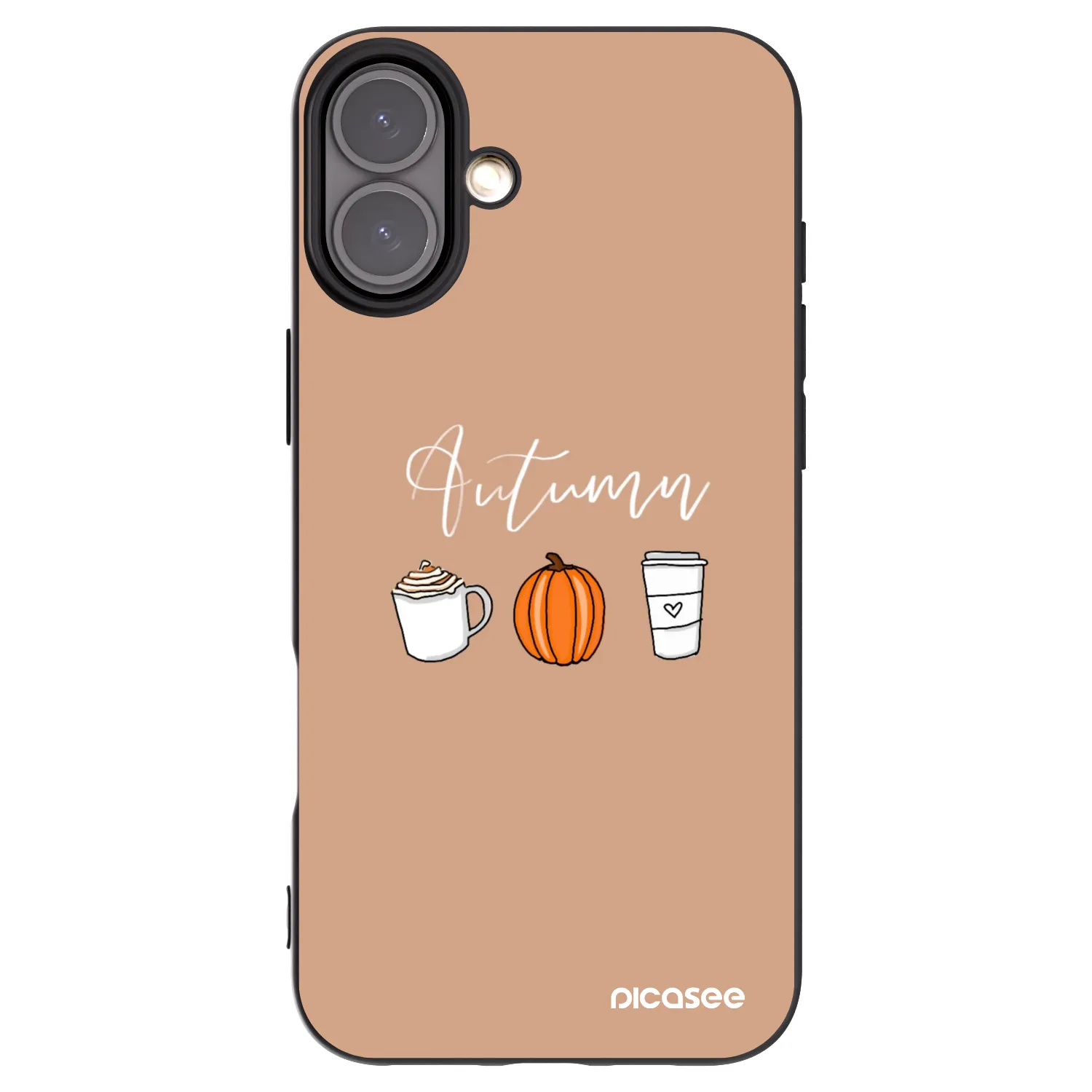 Picasee Μαύρη θήκη σιλικόνης για Apple iPhone 16 Plus - Autumn