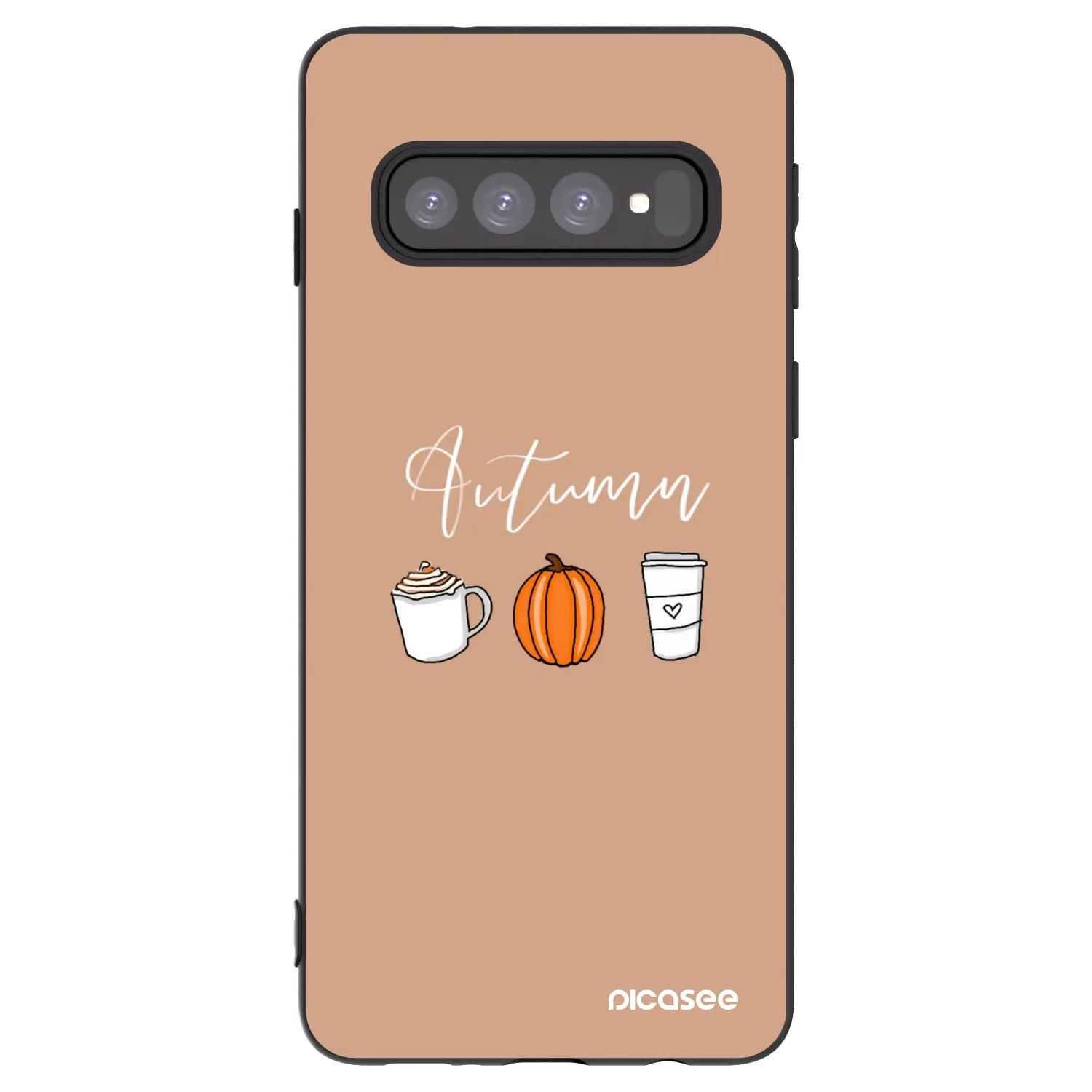 Picasee Μαύρη θήκη σιλικόνης για Samsung Galaxy S10 G973 - Autumn