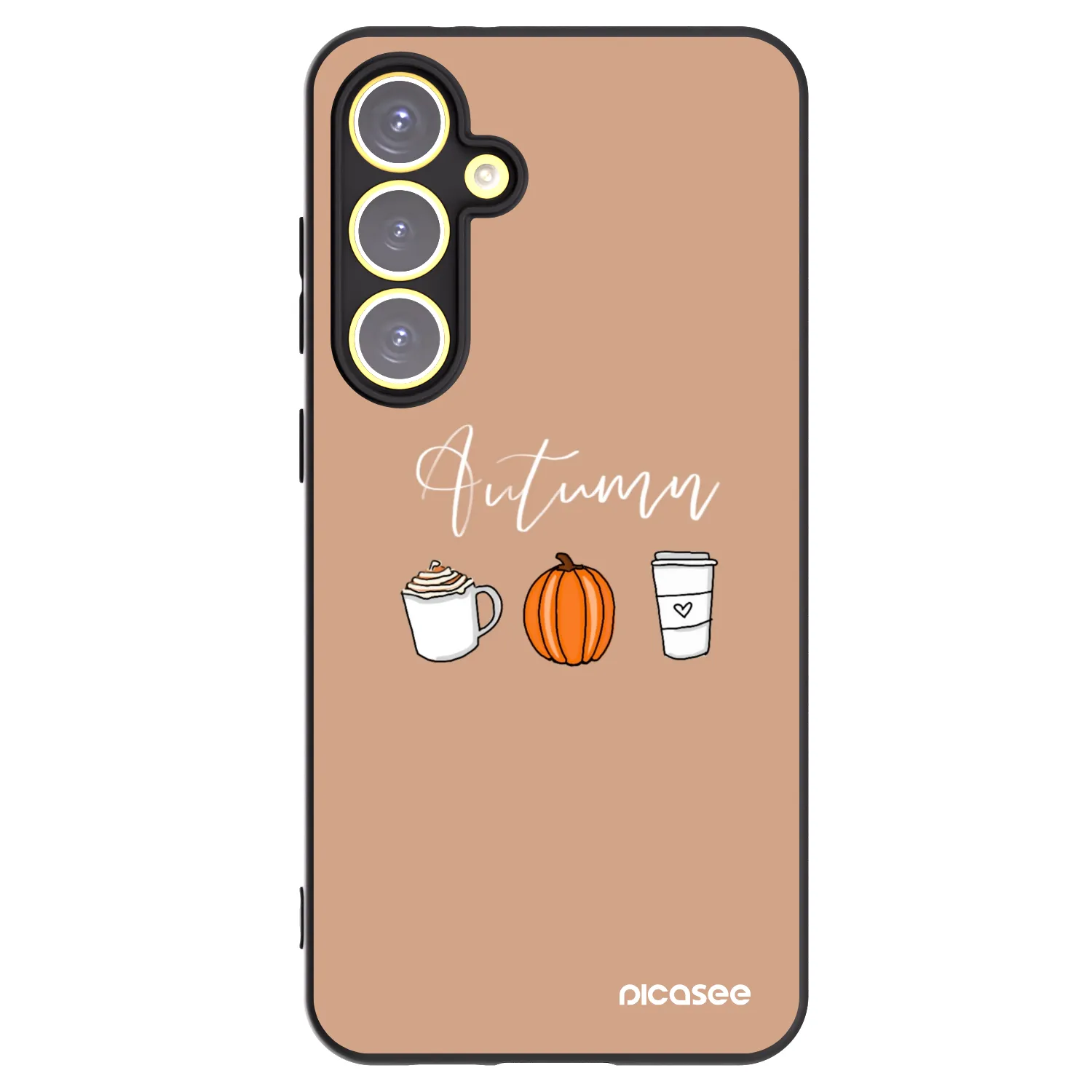 Picasee Μαύρη θήκη σιλικόνης για Samsung Galaxy S24 FE S721B - Autumn