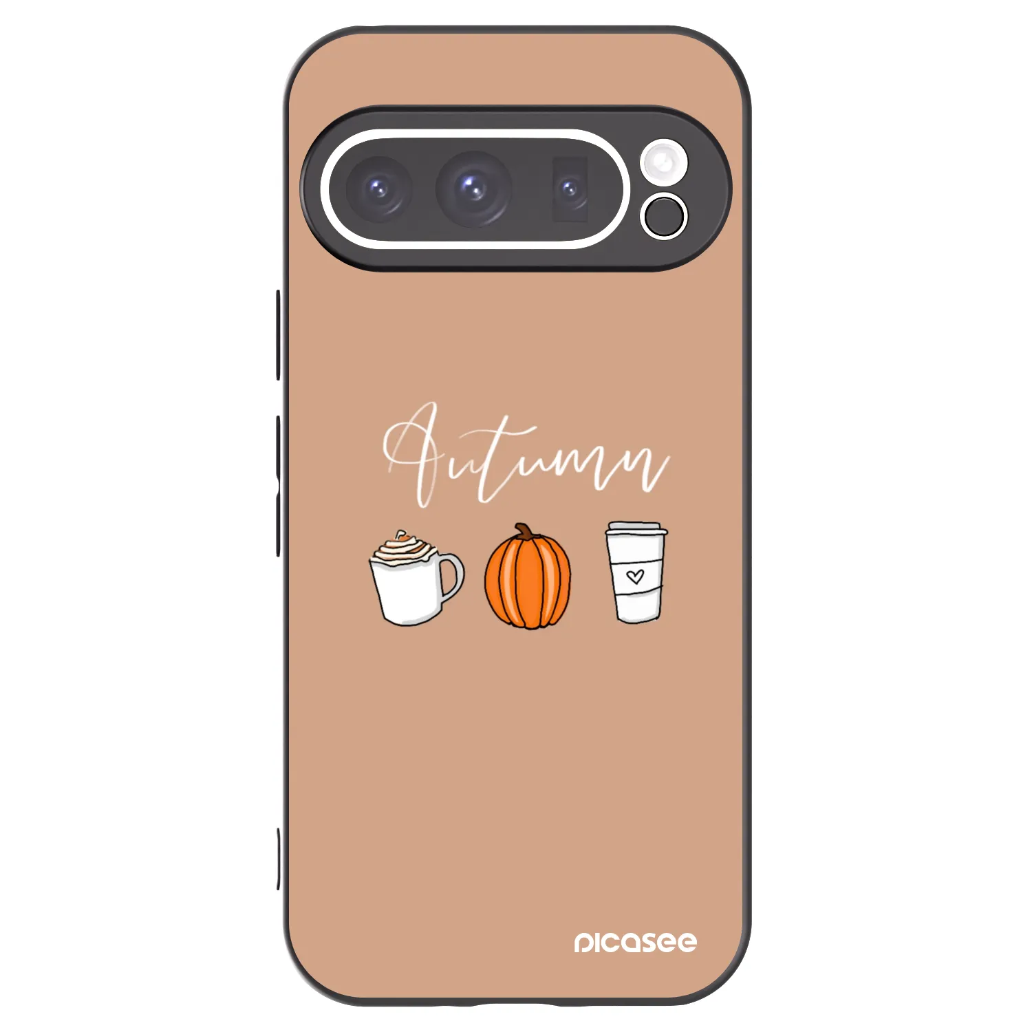 Picasee Μαύρη θήκη σιλικόνης για Google Pixel 9 Pro - Autumn