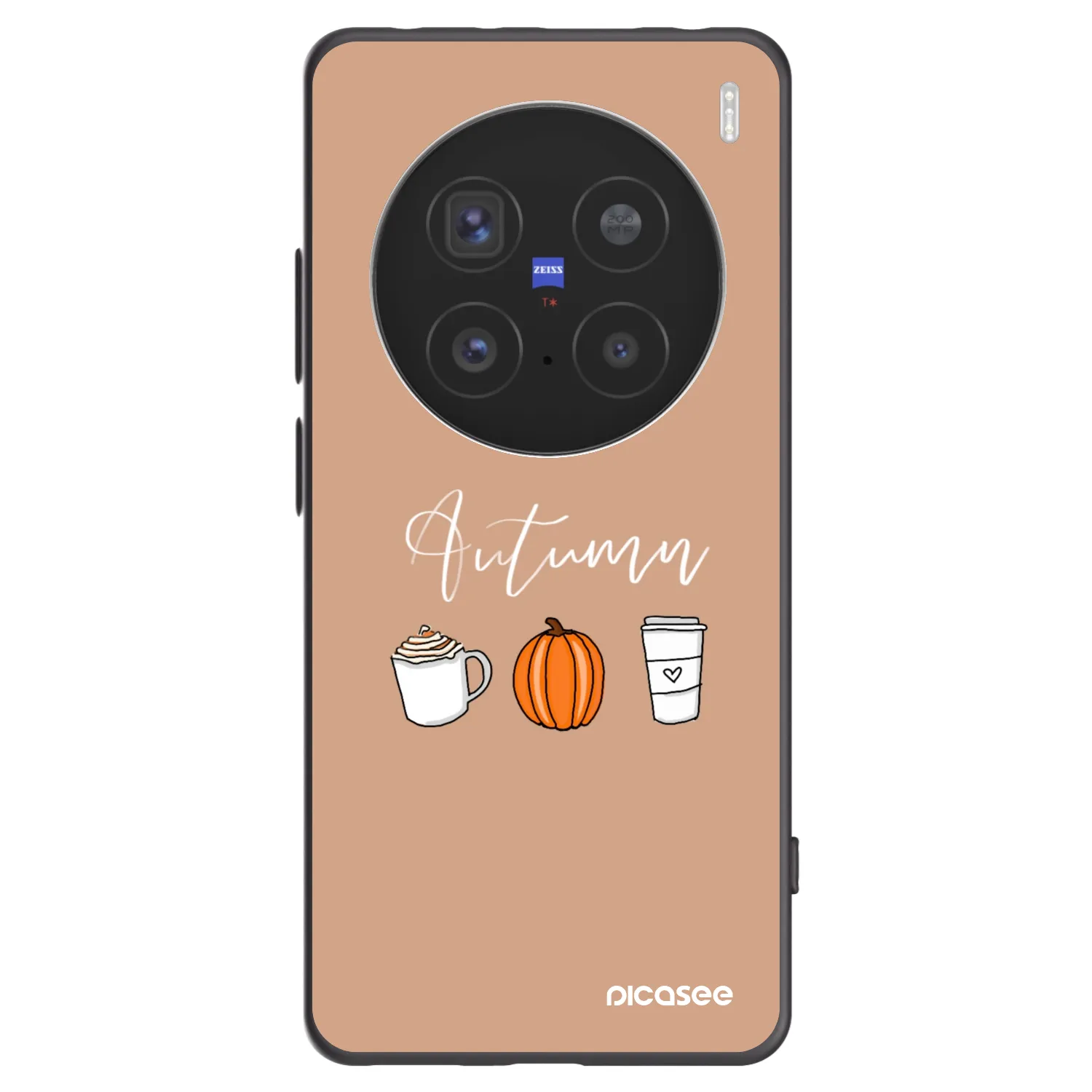 Picasee Μαύρη θήκη σιλικόνης για Vivo X200 Pro - Autumn