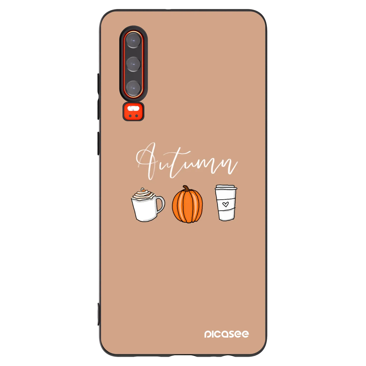 Picasee Μαύρη θήκη σιλικόνης για Huawei P30 - Autumn