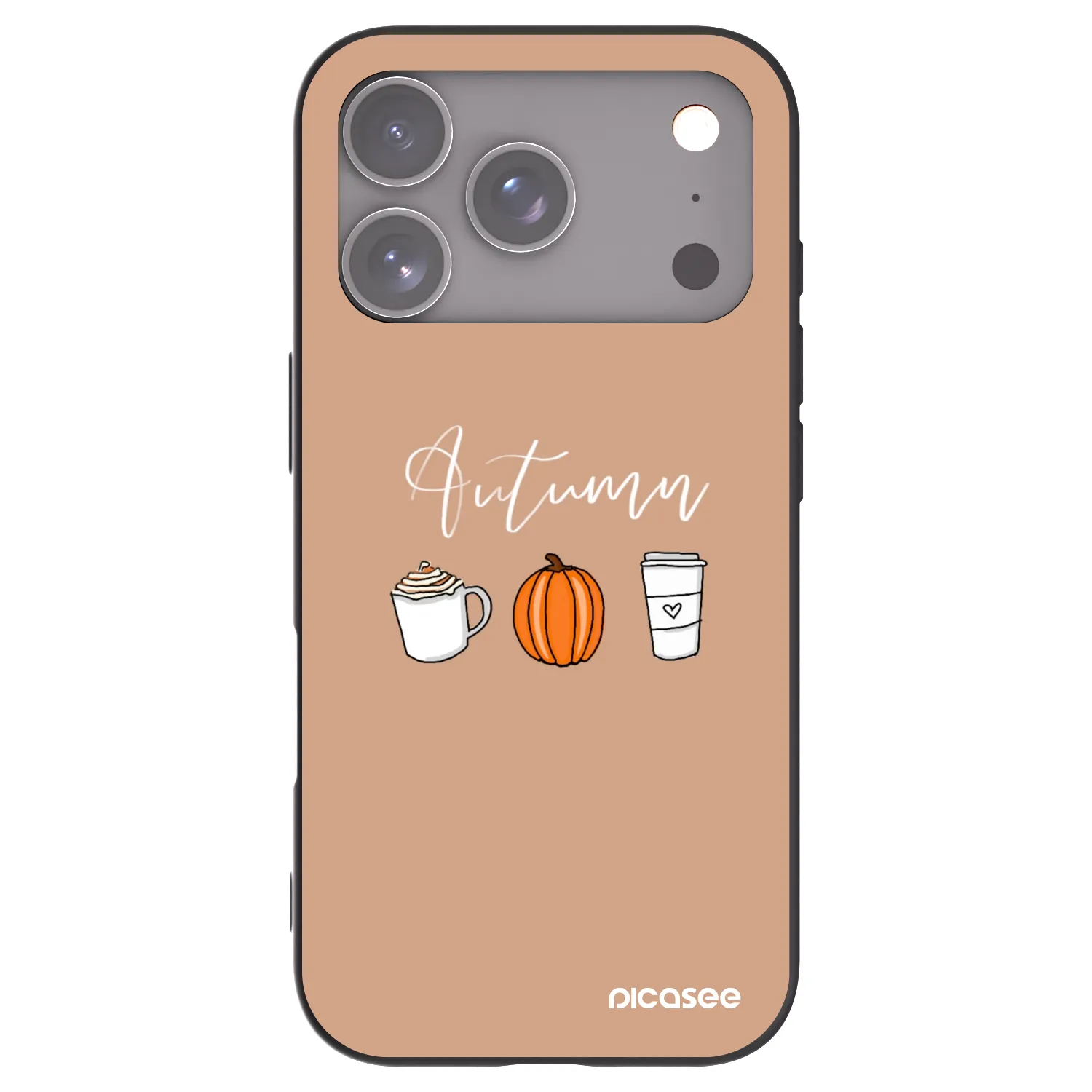 Picasee Μαύρη θήκη σιλικόνης για Apple iPhone 17 Pro - Autumn