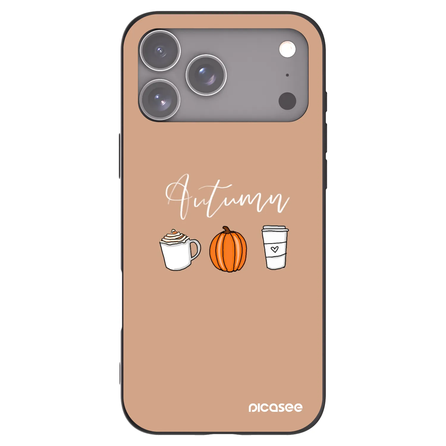 Picasee Μαύρη θήκη σιλικόνης για Apple iPhone 17 Pro Max - Autumn