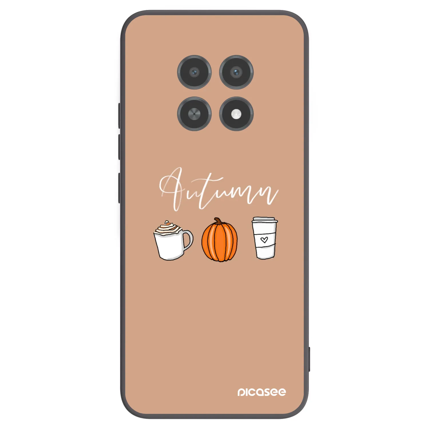 Picasee Μαύρη θήκη σιλικόνης για Realme 12X - Autumn