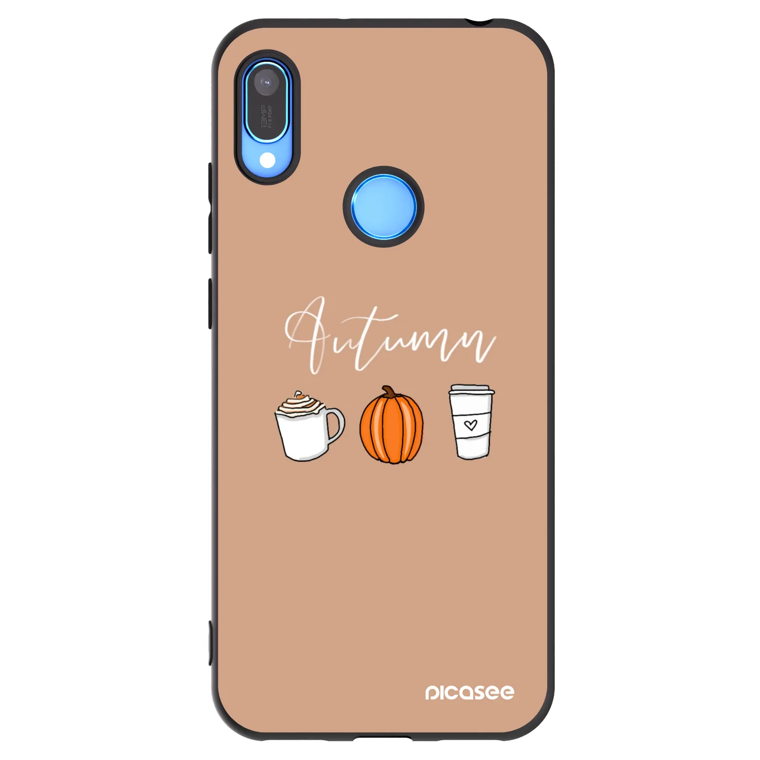 Picasee Μαύρη θήκη σιλικόνης για Huawei Y6 2019 - Autumn