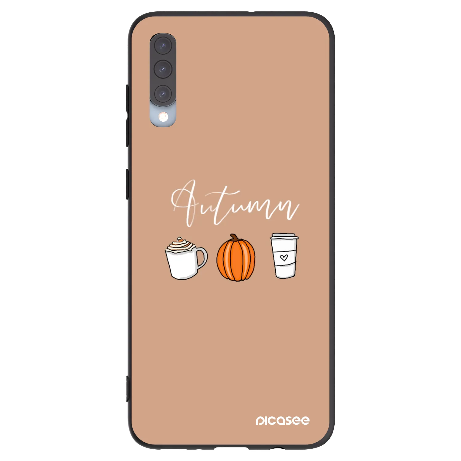 Picasee Μαύρη θήκη σιλικόνης για Samsung Galaxy A70 A705F - Autumn