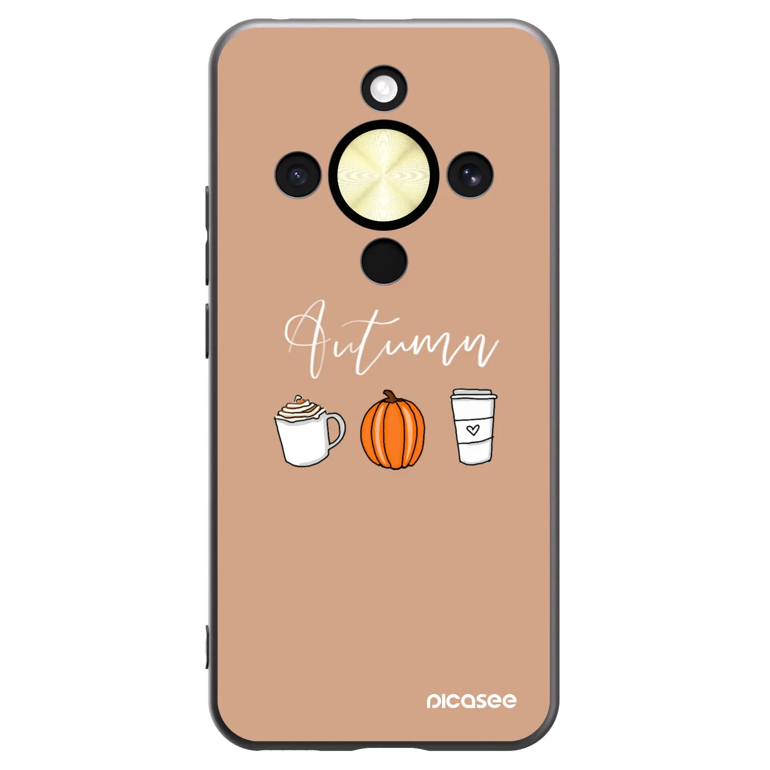 Picasee Μαύρη θήκη σιλικόνης για Honor Magic8 Lite 5G - Autumn