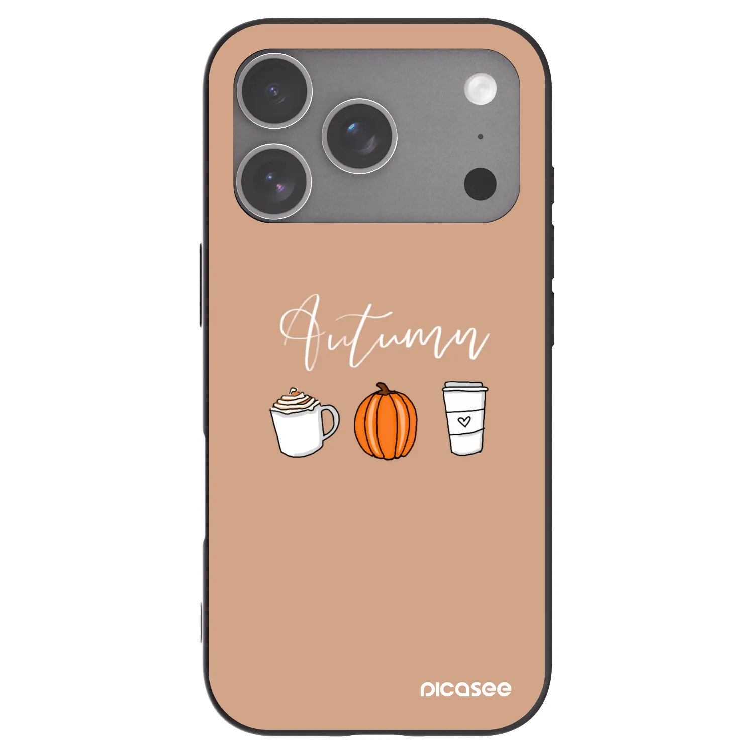 Picasee Μαύρη θήκη σιλικόνης για Apple iPhone 18 Pro - Autumn