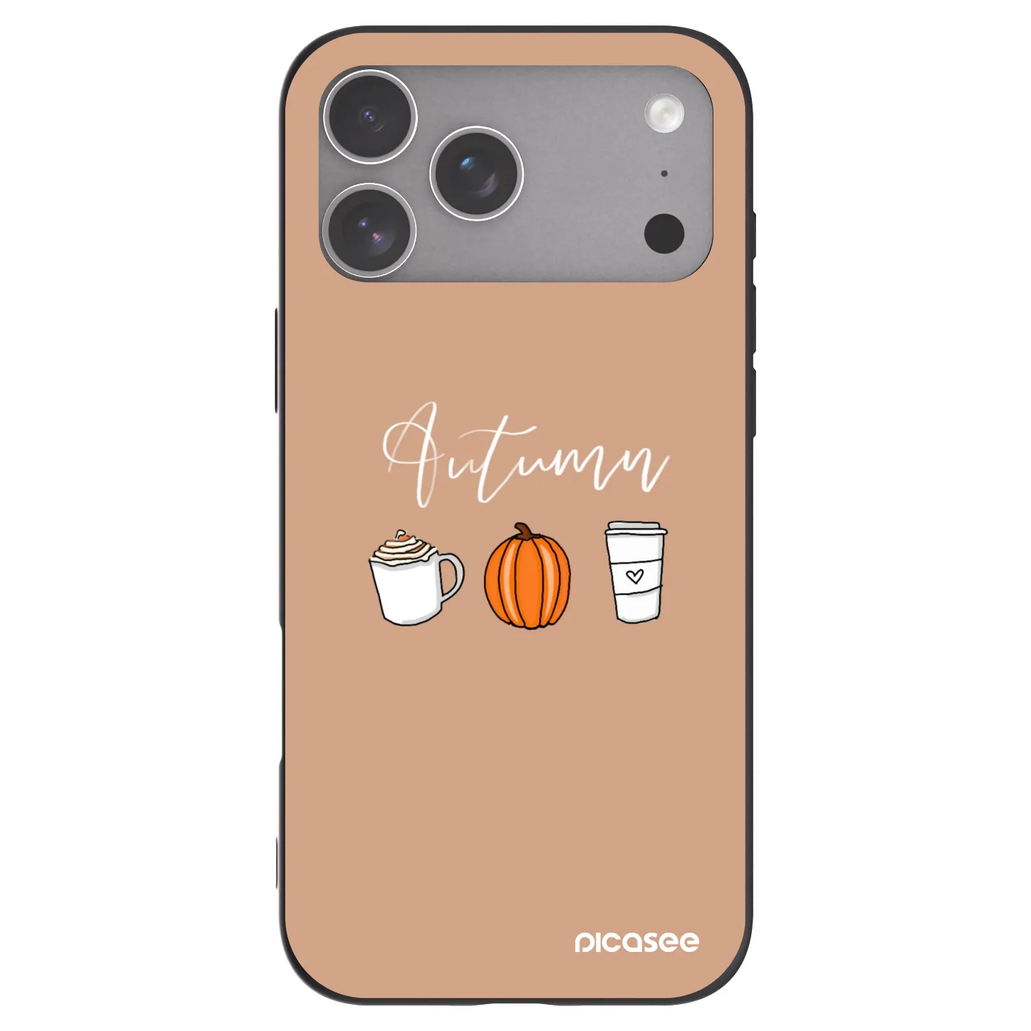 Picasee Μαύρη θήκη σιλικόνης για Apple iPhone 18 Pro Max - Autumn