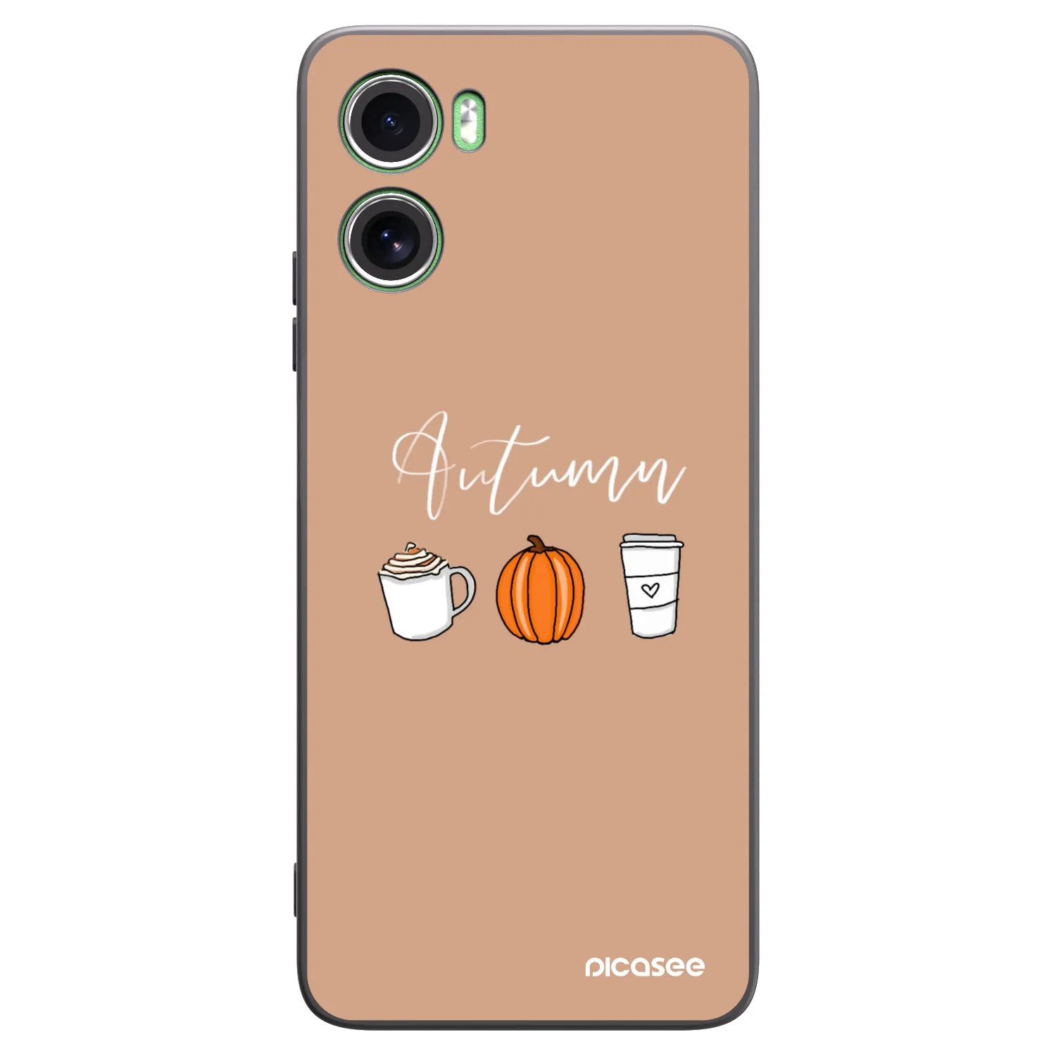 Picasee Μαύρη θήκη σιλικόνης για Motorola Moto G06 - Autumn