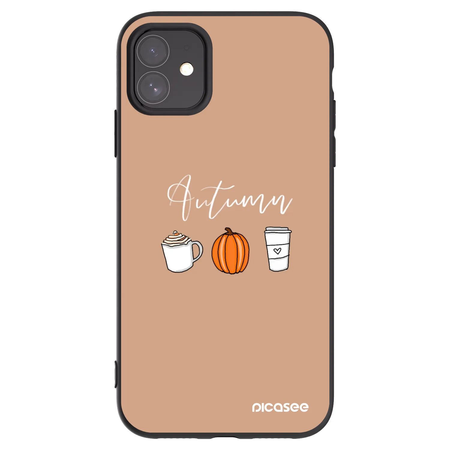 Picasee Μαύρη θήκη σιλικόνης για Apple iPhone 11 - Autumn