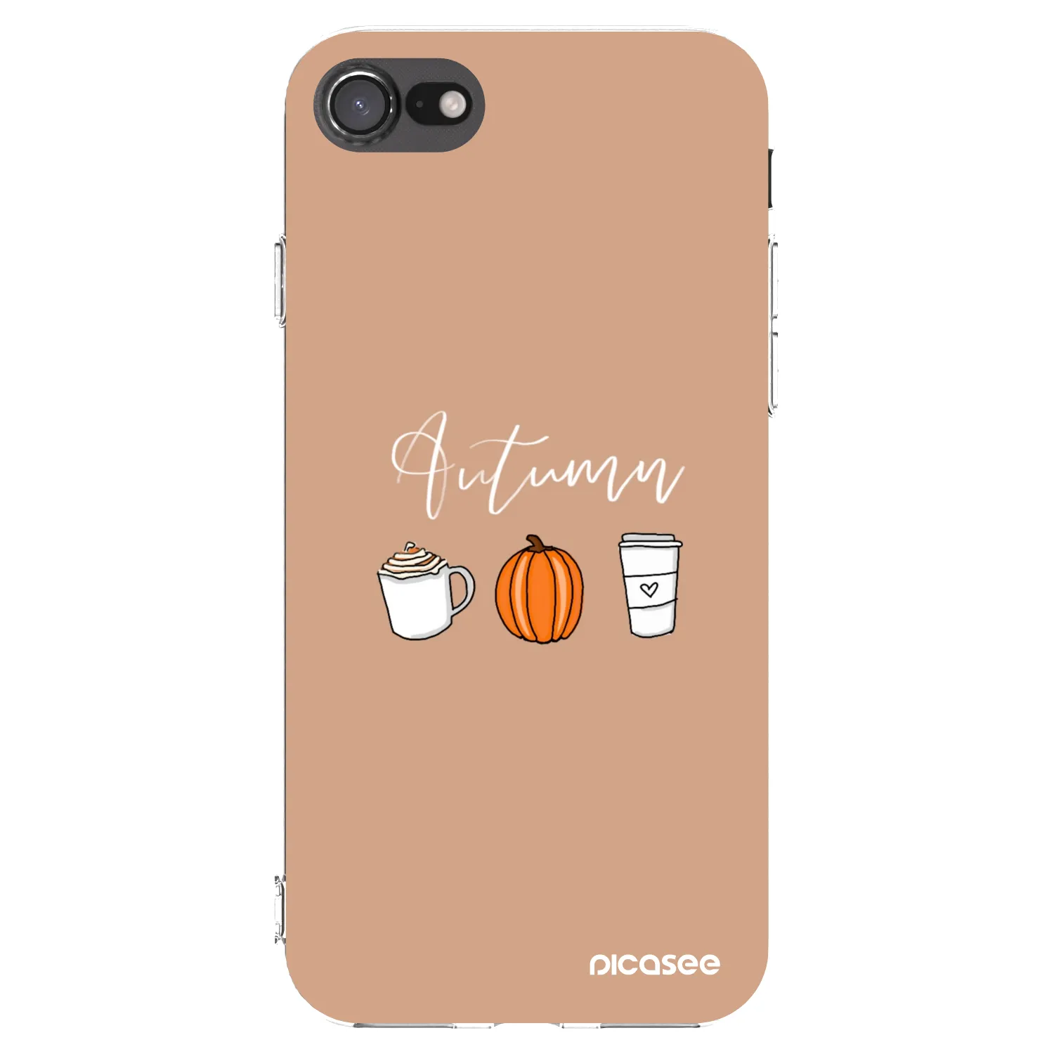 Picasee διαφανής θήκη σιλικόνης Apple iPhone SE 2020 - Autumn