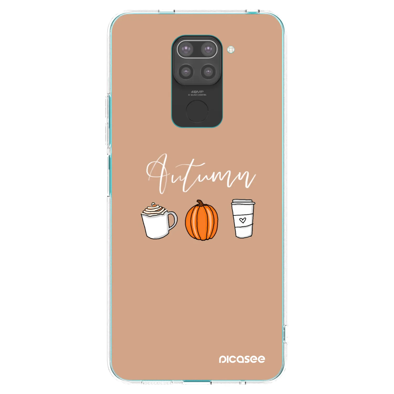 Picasee Μαύρη θήκη σιλικόνης για Xiaomi Redmi Note 9 - Autumn