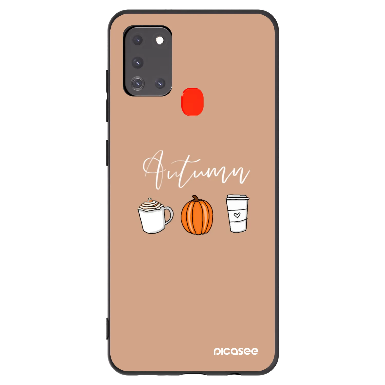 Picasee Μαύρη θήκη σιλικόνης για Samsung Galaxy A21s - Autumn