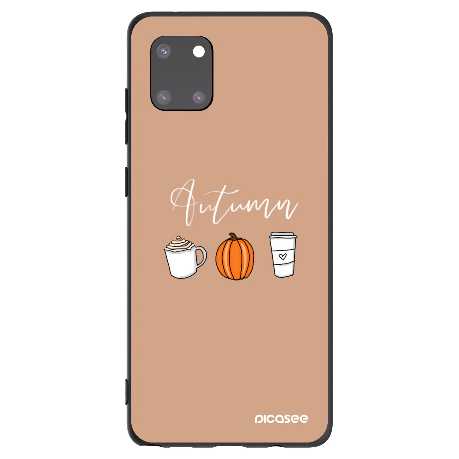 Picasee Μαύρη θήκη σιλικόνης για Samsung Galaxy Note 10 Lite N770F - Autumn