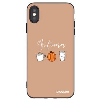 Picasee Μαύρη θήκη σιλικόνης για Apple iPhone XS Max - Autumn