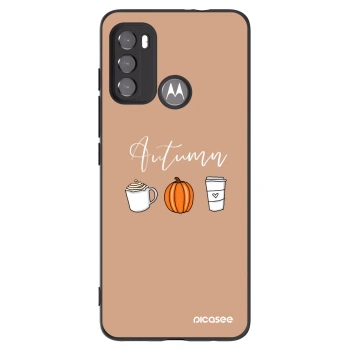 Picasee Μαύρη θήκη σιλικόνης για Motorola Moto G60 - Autumn