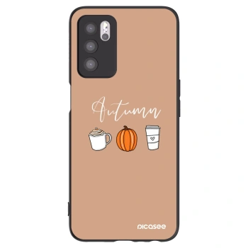 Picasee Μαύρη θήκη σιλικόνης για OPPO A16s - Autumn