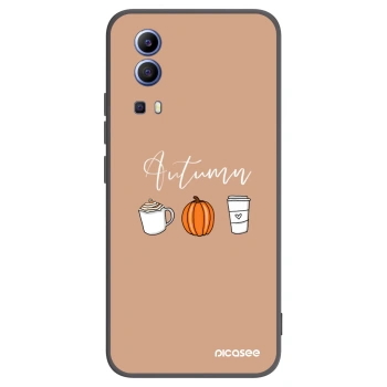 Picasee Μαύρη θήκη σιλικόνης για Vivo Y52 5G - Autumn