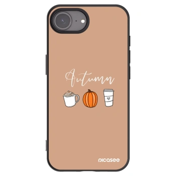 Picasee Μαύρη θήκη σιλικόνης για Apple iPhone 16e - Autumn