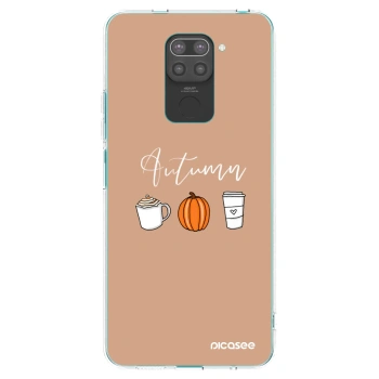 Picasee Μαύρη θήκη σιλικόνης για Xiaomi Redmi Note 9 - Autumn