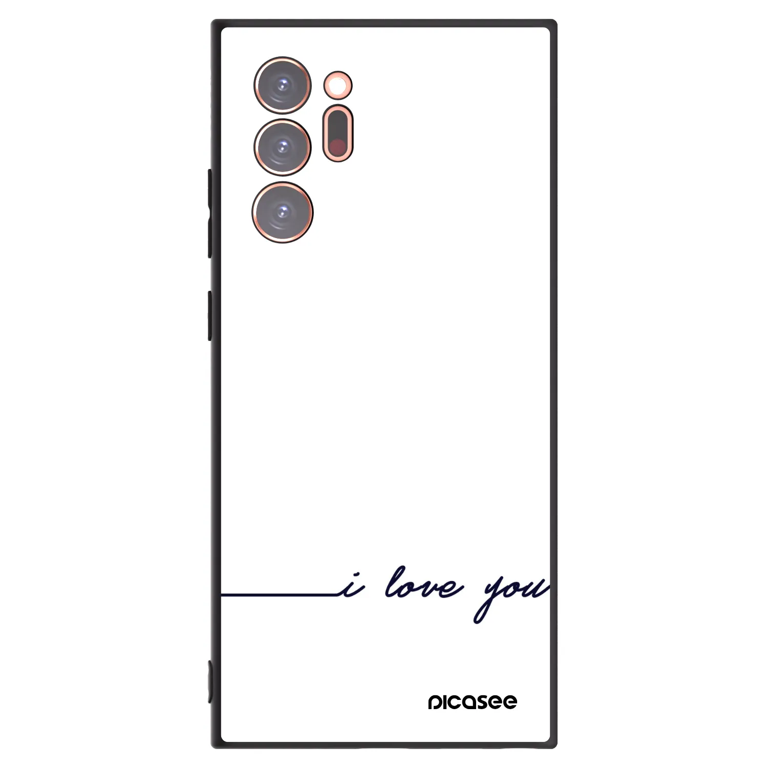 Picasee Μαύρη θήκη σιλικόνης για Samsung Galaxy Note 20 Ultra - I love you