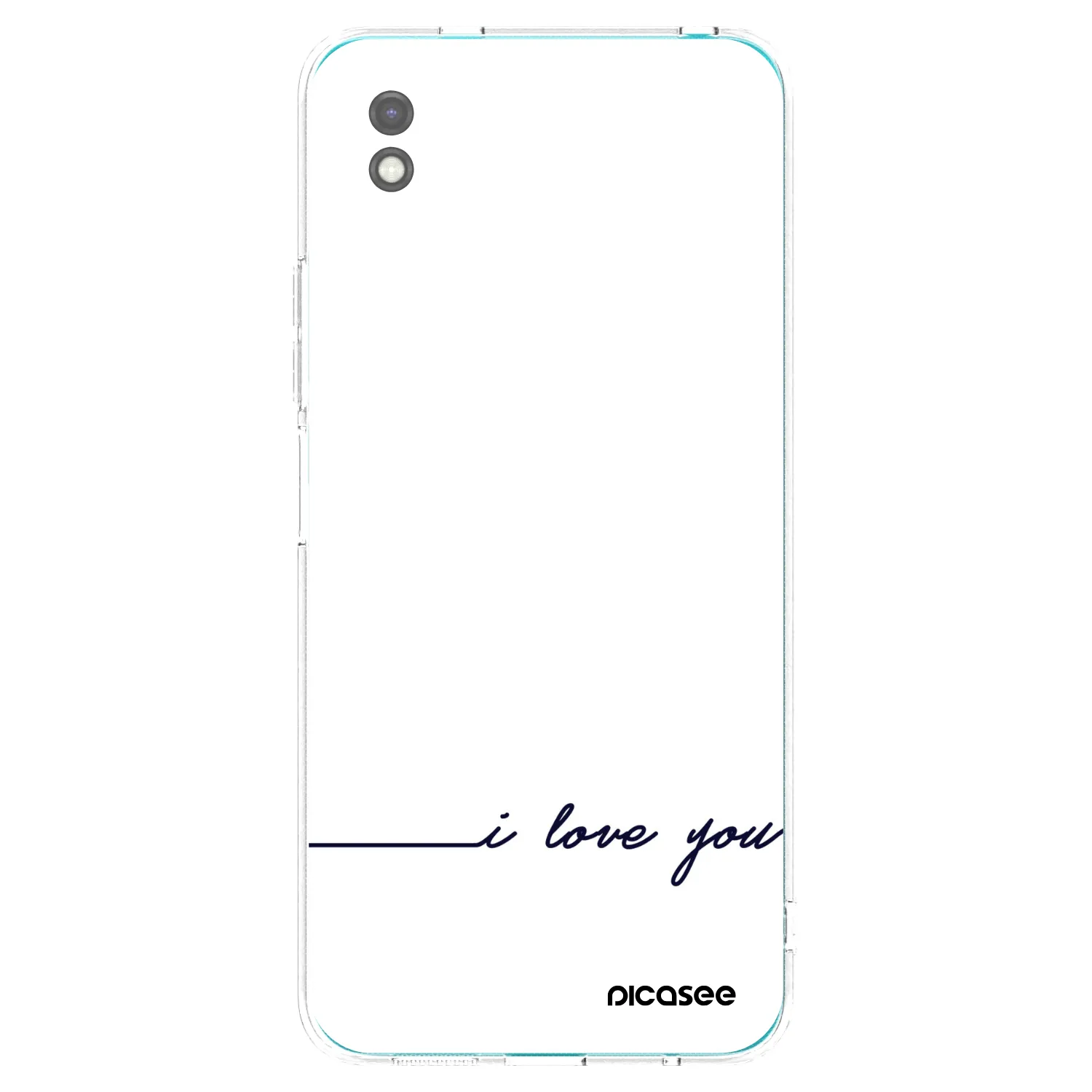 Picasee Μαύρη θήκη σιλικόνης για Xiaomi Redmi 9A - I love you