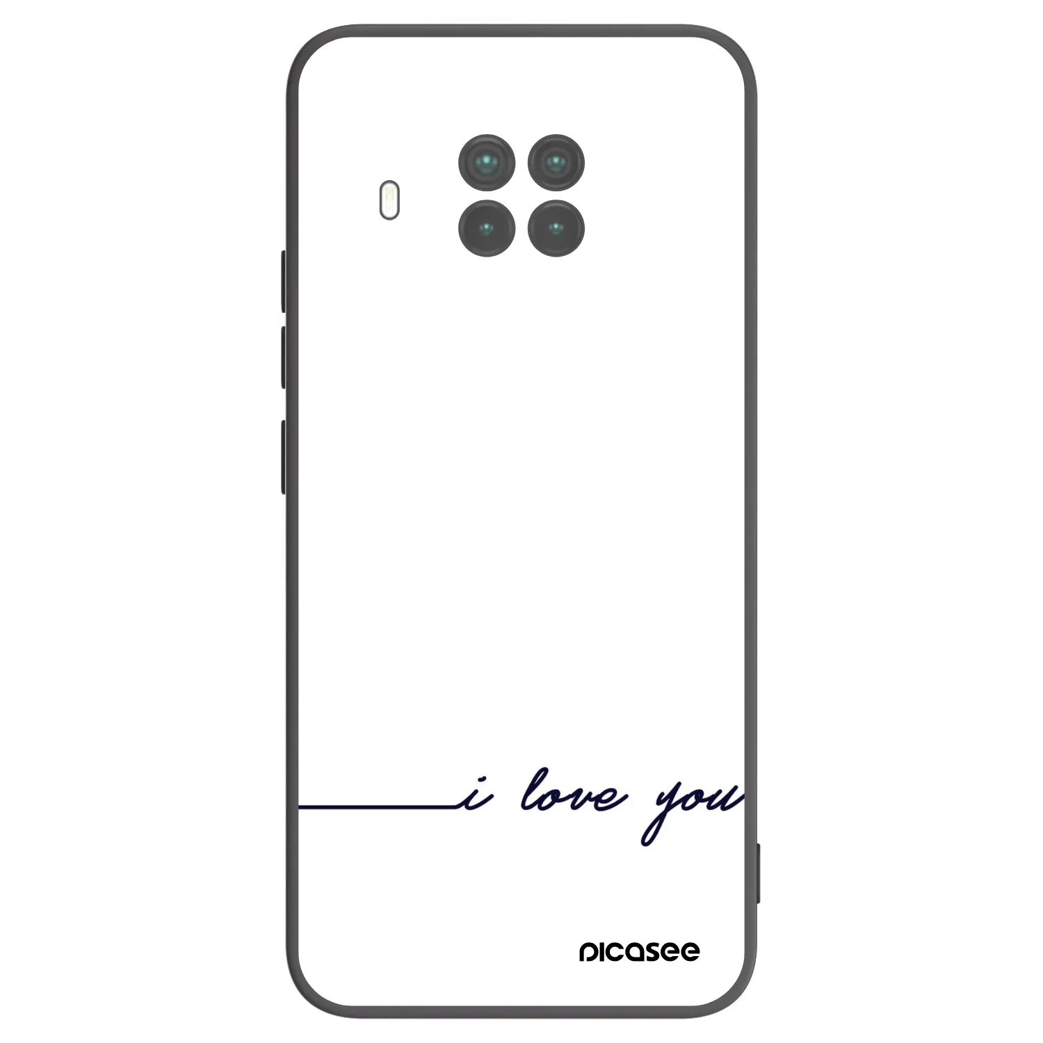 Picasee Μαύρη θήκη σιλικόνης για Xiaomi Mi 10T Lite - I love you
