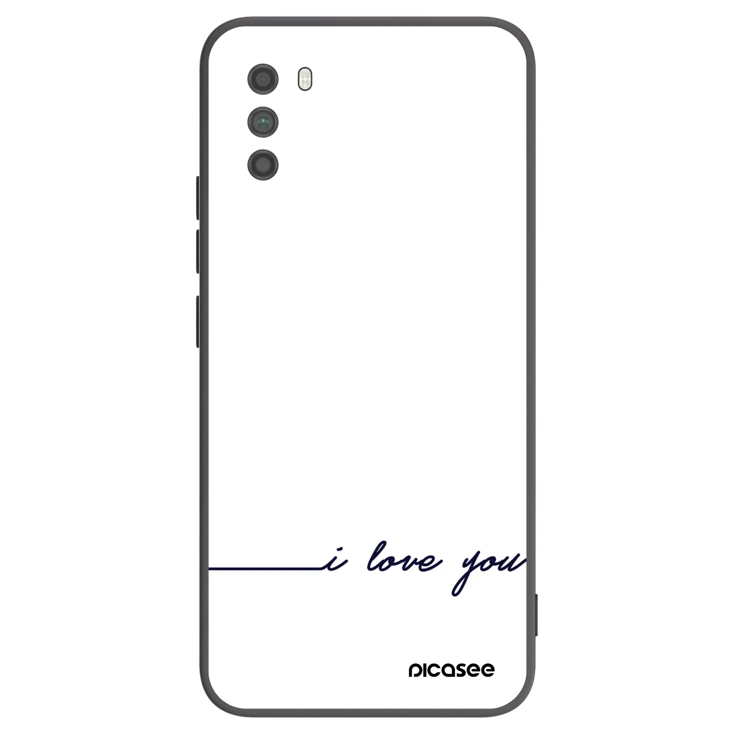 Picasee Μαύρη θήκη σιλικόνης για Xiaomi Poco M3 - I love you