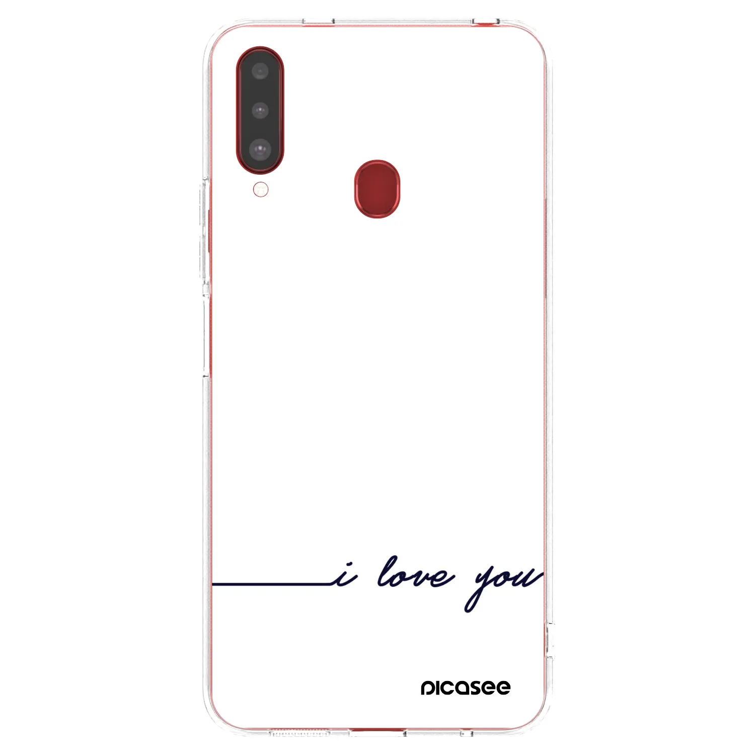 Picasee διαφανής θήκη σιλικόνης Samsung Galaxy A20s - I love you