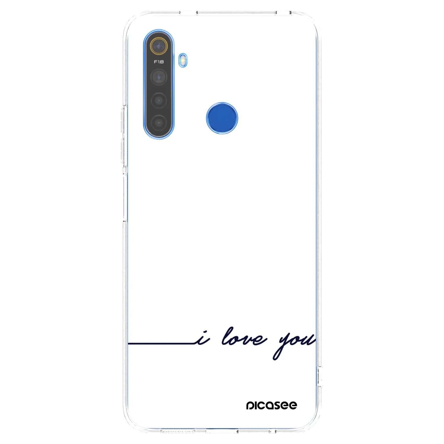 Picasee διαφανής θήκη σιλικόνης Realme 5 - I love you