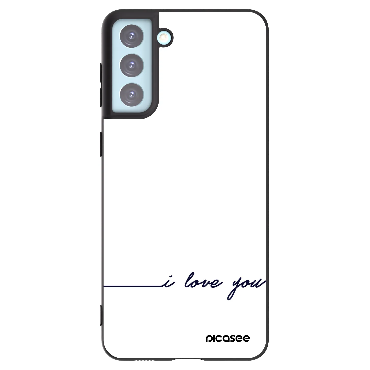 Picasee Μαύρη θήκη σιλικόνης για Samsung Galaxy S21+ 5G G996F - I love you